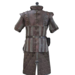 The LARP & Cosplay Costume Brown Leather Armor Chainmail with Padded Pambeson