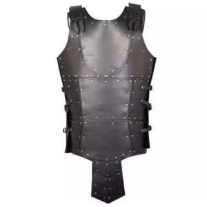 Medieval Replica Quintus Leather Body Armor in Black Color Leather Armor Costume