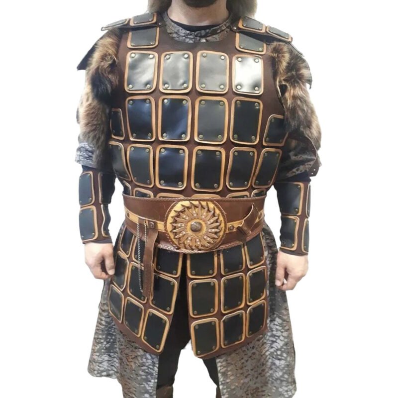 Medieval Mongolian Warrior Leather Armor Leather Armor - Turkish Warrior Outfit