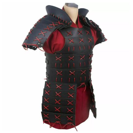 Samurai leather Armour LARP costume Leather Armour medieval Costume Black