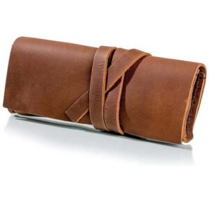 Leather Glasses Case — Handmade, Luxury Soft & Expertly Crafted Eyeglass Case for Protecting Reading Glasses & Sunglasses — Full Grain Beautifully Stitched Fair Trade Genuine Leather — Brown