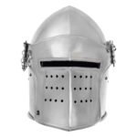 Knight Basinet Helmet with Detachable Visor and Padded Liner