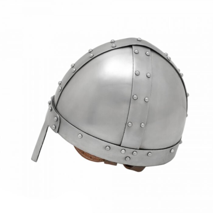 Medieval Norman Nasal Steel Helmet with Leather Liner