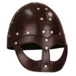 Leather Vendel Viking Helmet