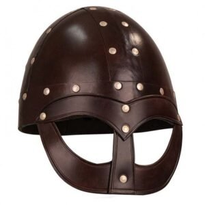 Leather Vendel Viking Helmet